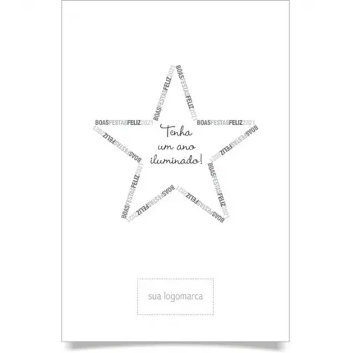 Cartão de natal personalizado com dobra, hotstamp verde