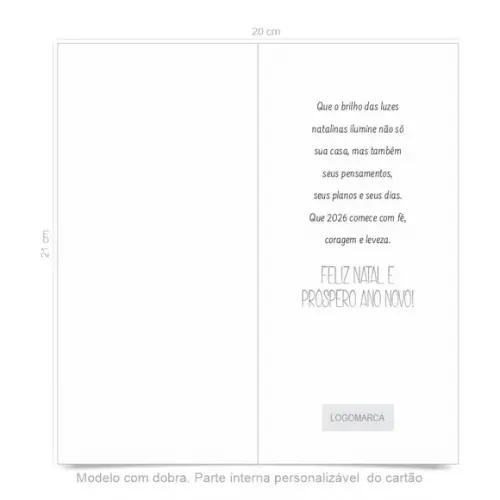 Cartão de Natal Personalizado Estreito, 25-010