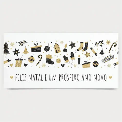 Cartão de Natal Personalizado Estreito, 25-018