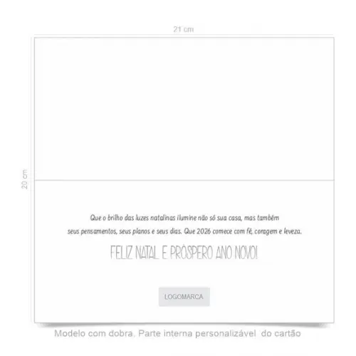 Cartão de Natal Personalizado Estreito, 25-036