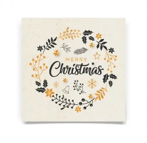 Cartão de Natal Quadrado Personalizado Reciclado 41-002