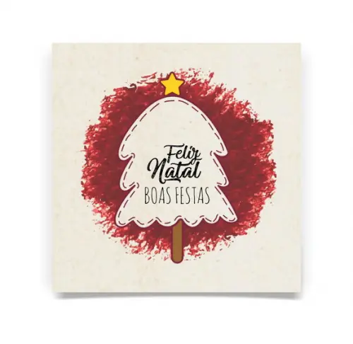 Cartão de Natal Quadrado Personalizado Reciclado 41-004