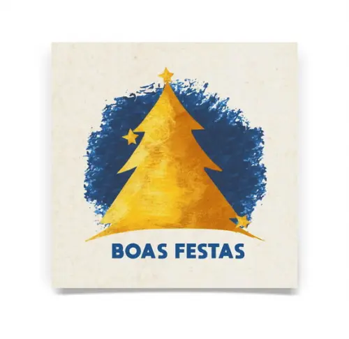 Cartão de Natal Quadrado Personalizado Reciclado 41-005
