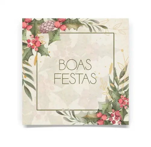 Cartão de Natal Quadrado Personalizado Reciclado 41-008