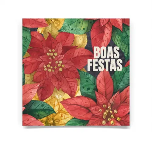Cartão de Natal Quadrado Personalizado Reciclado 41-009