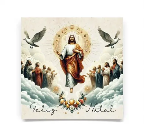 Cartão de Natal Quadrado Personalizado Reciclado 41-014