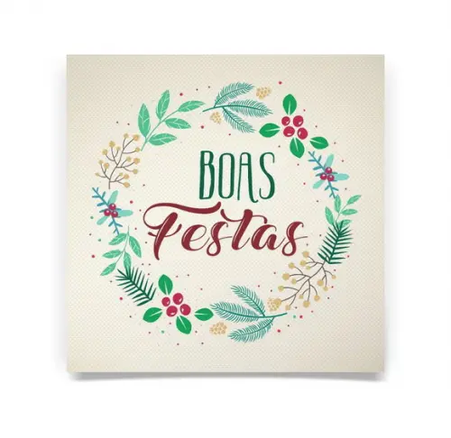 Cartão de Natal Quadrado Personalizado Reciclado 51-003