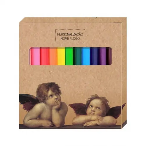 Cartão de Pintar + Lápis de Cor, Personalizados. Anjos Vinci