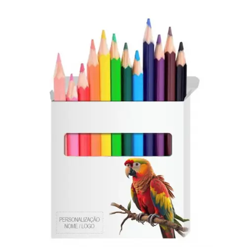 Cartão de Pintar + Lápis de Cor, Personalizados. Arara.