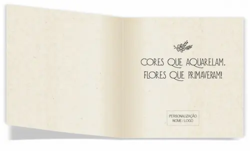 Cartão de Pintar + Lápis de Cor, Personalizados. Florais.