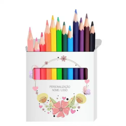 Cartão de Pintar + Lápis de Cor, Personalizados. Guirlanda.