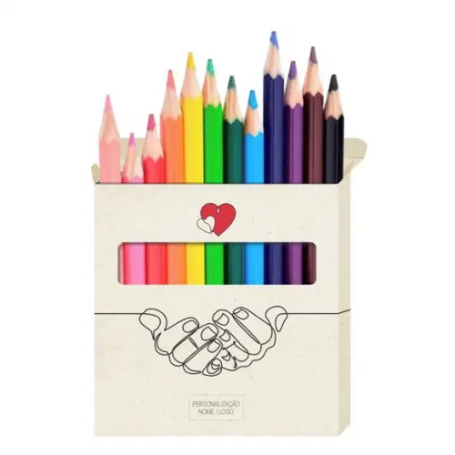Cartão de Pintar + Lápis de Cor, Personalizados. Gratidão.