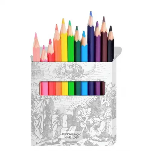 Cartão de Pintar + Lápis de Cor, Personalizados. Luz.