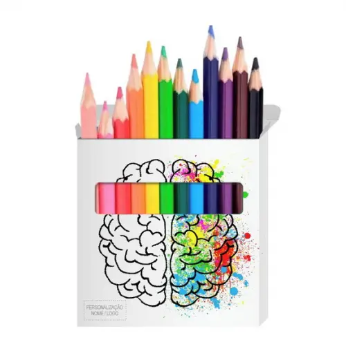Cartão de Pintar + Lápis de Cor, Personalizados. Pensamento.