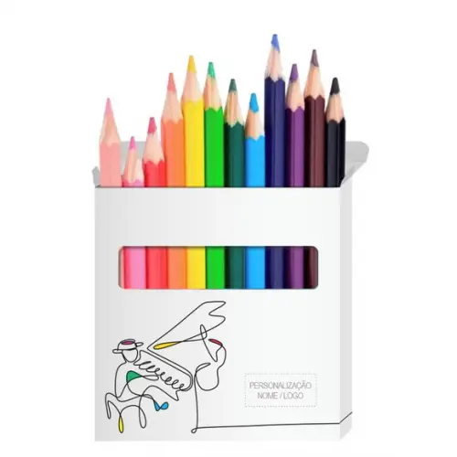 Cartão de Pintar + Lápis de Cor, Personalizados. Pianista