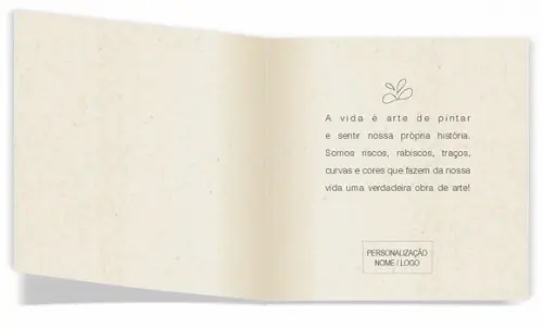 Cartão de Pintar + Lápis de Cor, Personalizados. Renda