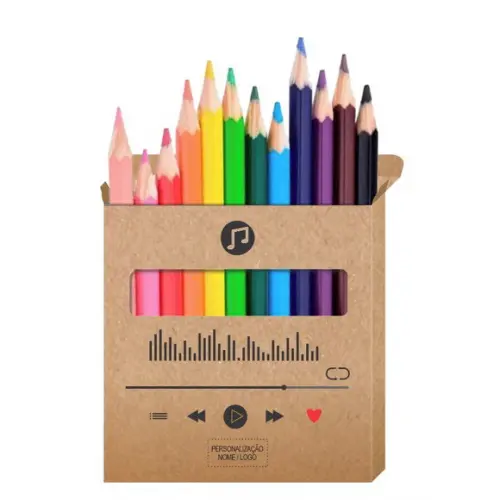 Cartão de Pintar + Lápis de Cor, Personalizados. Tocador.