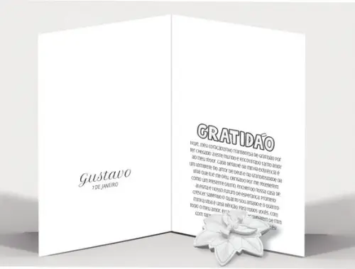 Cartão Maternidade Person c/ Aplique Mandala Div Esp Santo