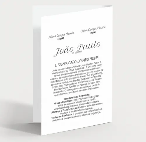 Cartão Maternidade Person. c/ Aplique Mini Coração Branco