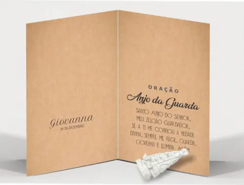 Cartão Maternidade Personalizado c/ Aplique Nsra. Aparecida.