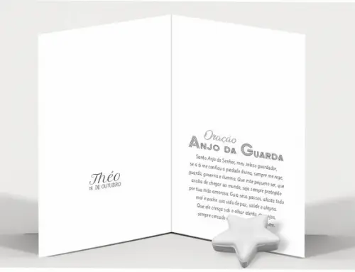 Cartão Maternidade Personalizado c/ Aplique Sabonete Estrela