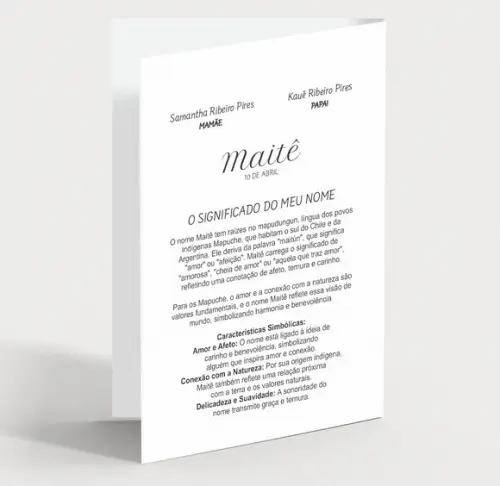 Cartão Maternidade Personalizado c/ Aplique Sabonete Flor