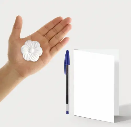 Cartão Maternidade Personalizado c/ Aplique Sabonete Flor