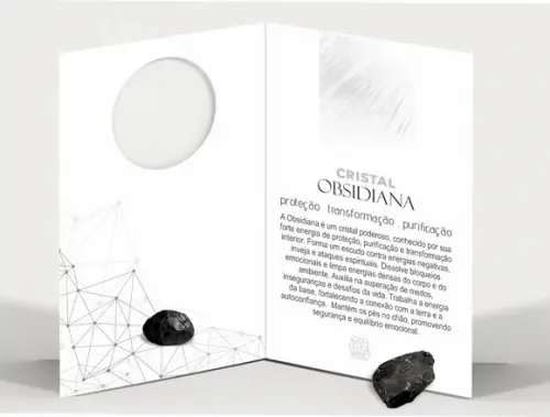 Cartão Person. Signo Escorpião + Obsidiana. Pct c/ 12 Kits.
