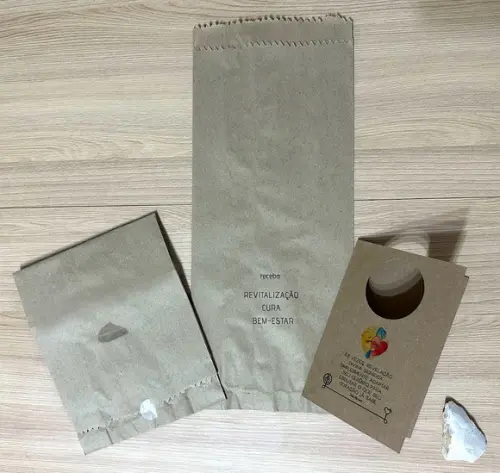Cartão Personalizado + Cristal Dolomita. Pct c/ 12 Kits.