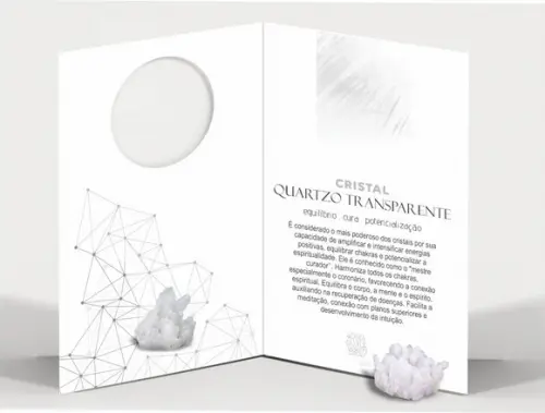 Cartão Personalizado + Cristal Mini Drusa. Kit C/12