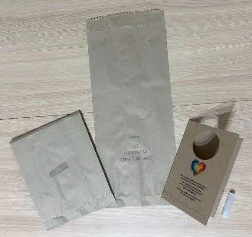 Cartão Personalizado + Cristal Selenita. Pct c/ 12 Kits.