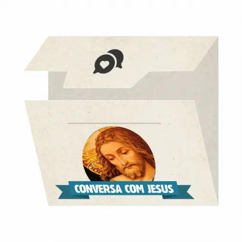 Cartão Personalizado + Medalhinha Conversa com Jesus
