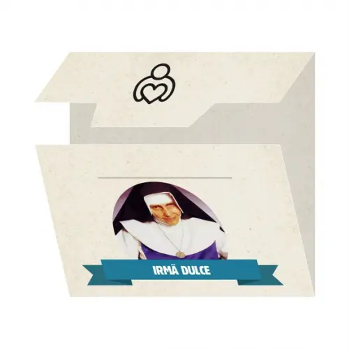 Cartão Personalizado + Medalhinha de Irmã Dulce