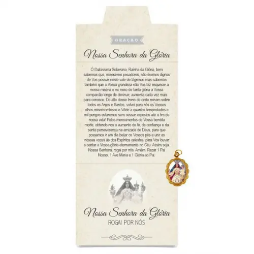 Cartão Personalizado + Medalhinha De N. Sra. Da Glória