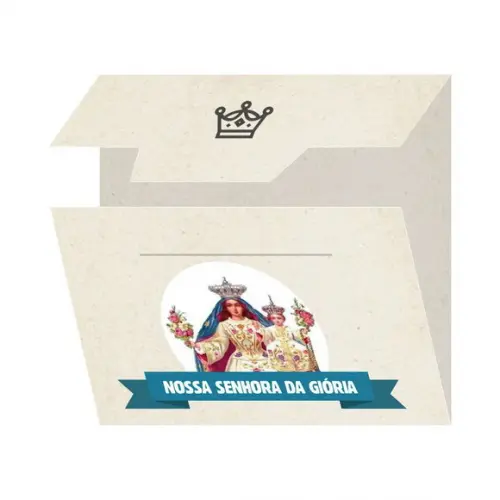 Cartão Personalizado + Medalhinha De N. Sra. Da Glória