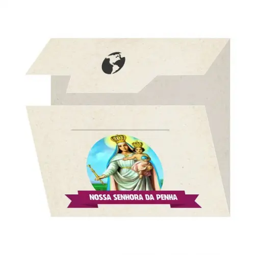 Cartão Personalizado + Medalhinha De N. Sra. Da Penha