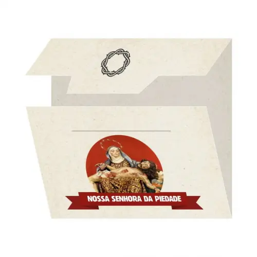 Cartão Personalizado + Medalhinha De N. Sra. Da Piedade