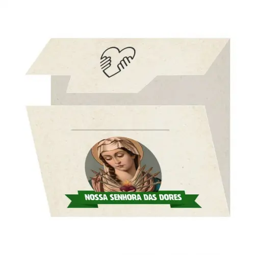 Cartão Personalizado + Medalhinha de N. Sra. das Dores
