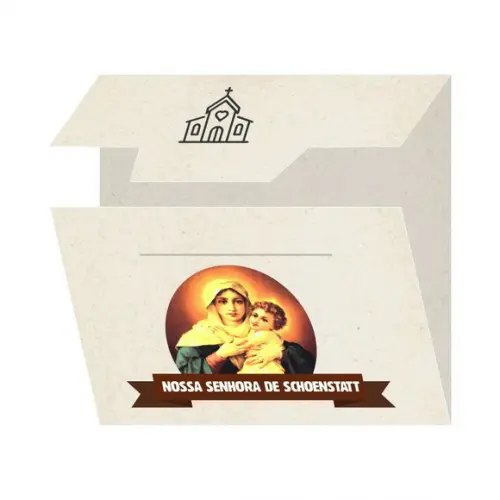 Cartão Personalizado + Medalhinha de N. Sra. de Schoenstatt