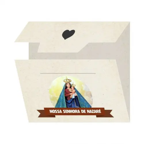 Cartão Personalizado + Medalhinha De N. Sra. De Nazaré