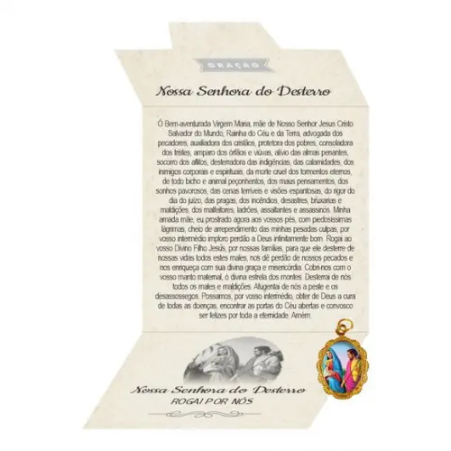 Cartão Personalizado + Medalhinha de N. Sra. do Desterro