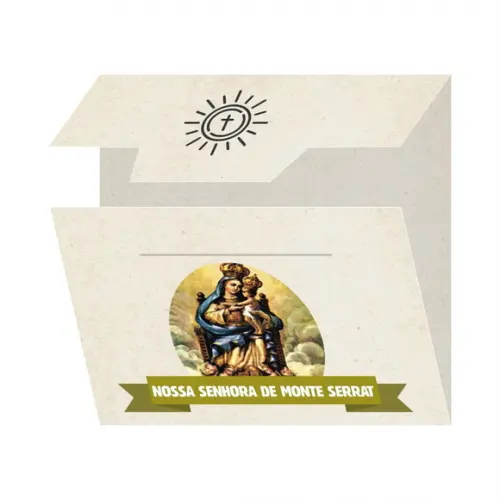 Cartão Personalizado + Medalhinha de N. Sra. do Monte Serra