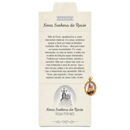 Cartão Personalizado + Medalhinha de N. Sra. do Rocio