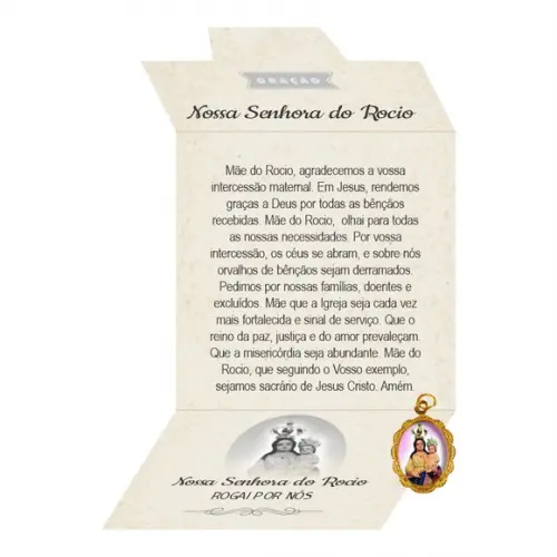 Cartão Personalizado + Medalhinha de N. Sra. do Rocio