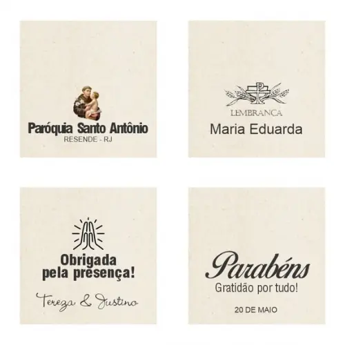 Cartão Personalizado + Medalhinha de N. Sra. do Rocio