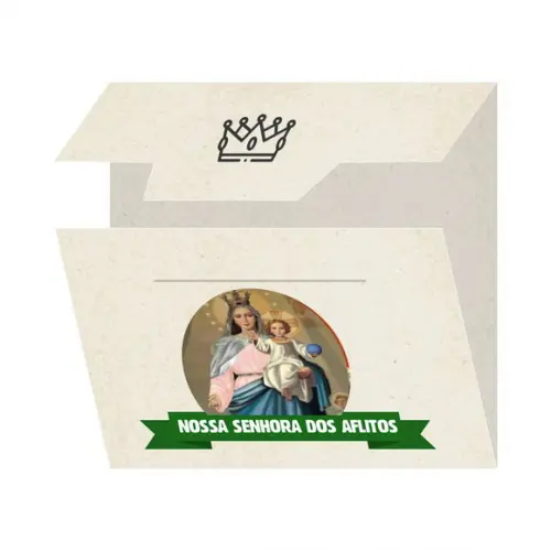 Cartão Personalizado + Medalhinha de N. Sra. dos Aflitos