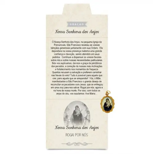 Cartão Personalizado + Medalhinha de N. Sra. dos Anjos