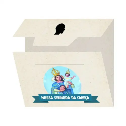 Cartão Personalizado + Medalhinha De Nossa Senhora Da Cabeça