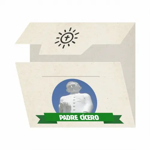 Cartão Personalizado + Medalhinha de Padre Cícero