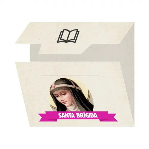 Cartão Personalizado + Medalhinha de Santa Brígida